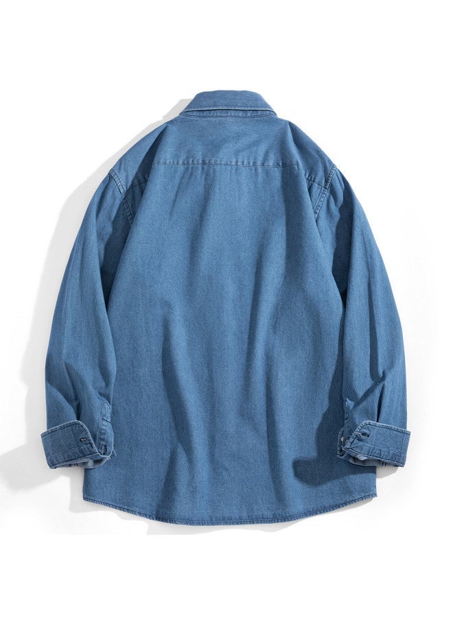 Fapai Spring And Autumn Men's Single-wear Denim Jacket Men's Casual Versatile Denim Shirt Men - Image 2